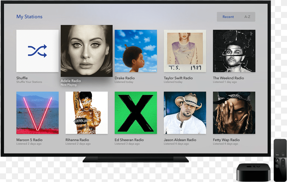 Pandora Is Available For Apple Tv Apple Music Smart Tv, Art, Collage, Adult, Screen Png Image