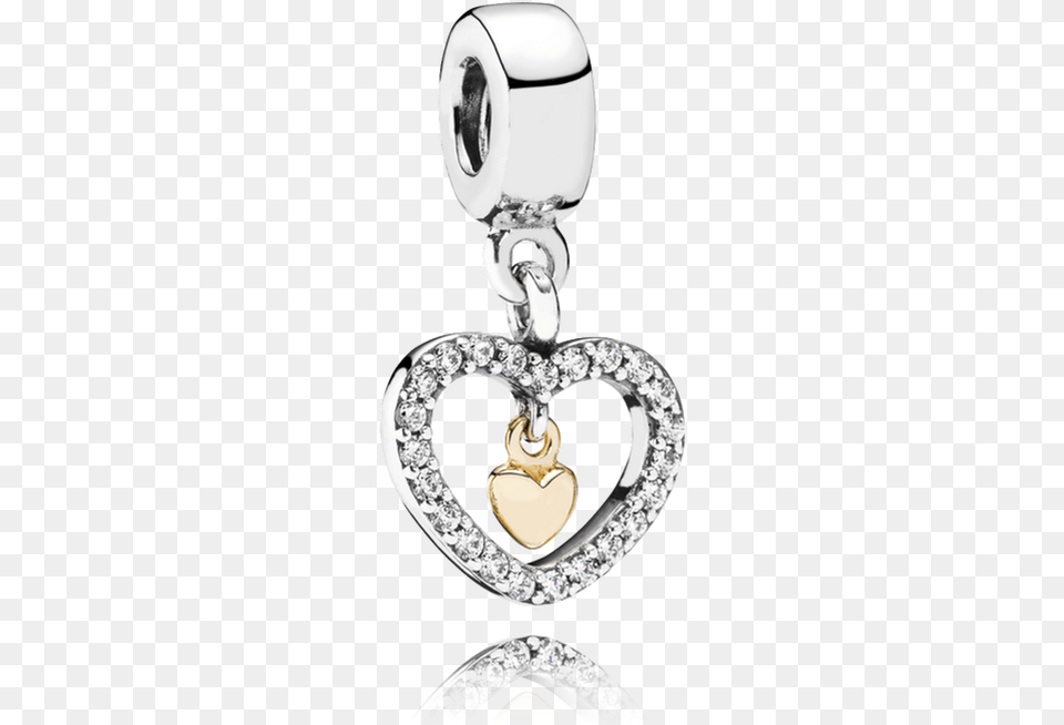 Pandora Siempre En Mi Corazn En Plata De Ley Adornado Dangly Pandora Heart Charm, Accessories, Earring, Jewelry, Diamond Png
