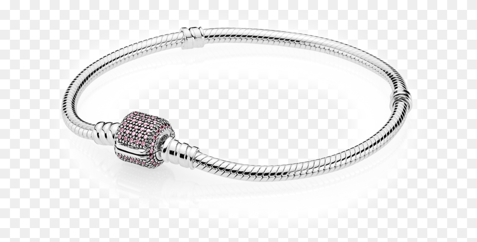 Pandora Signature Clasp Bracelet Fancy Pink Cz Pandora Signature Clasp Silver Cz Bracelet, Accessories, Jewelry Free Png Download