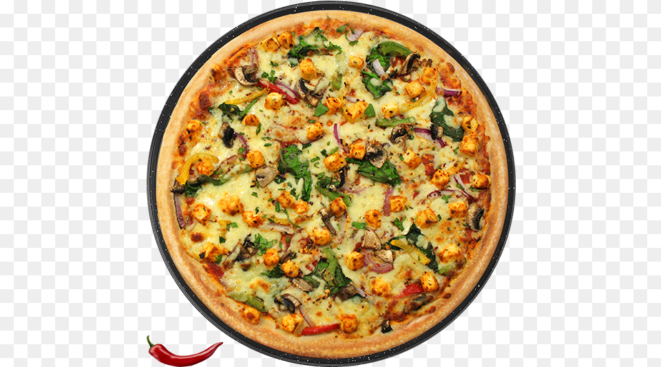 Paneer Tikka Paneer Tikka Pizza, Food, Food Presentation, Meal Free Png