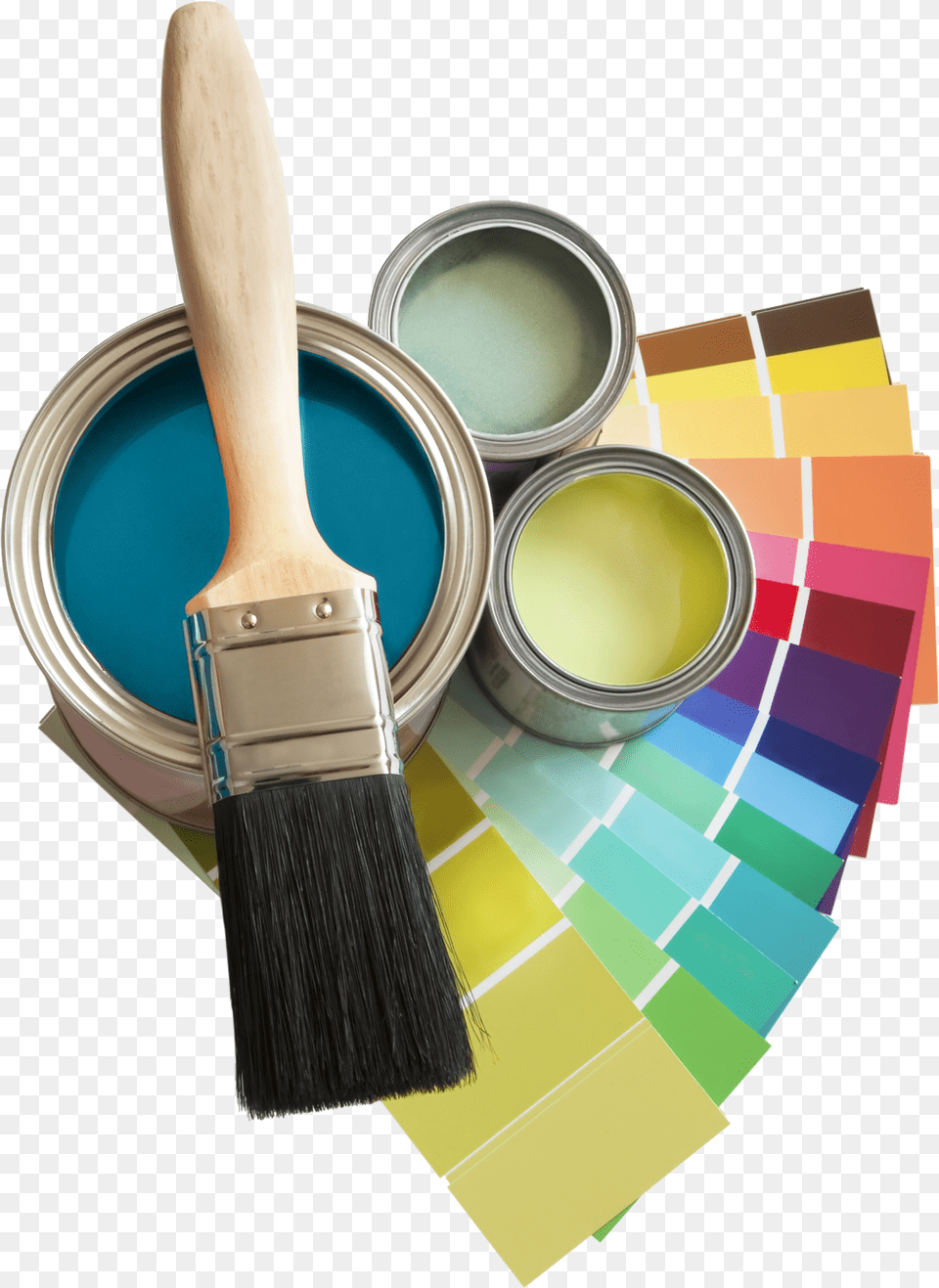 Panels Of Different Colors For A House Interior, Paint Container, Brush, Device, Tool Png Image