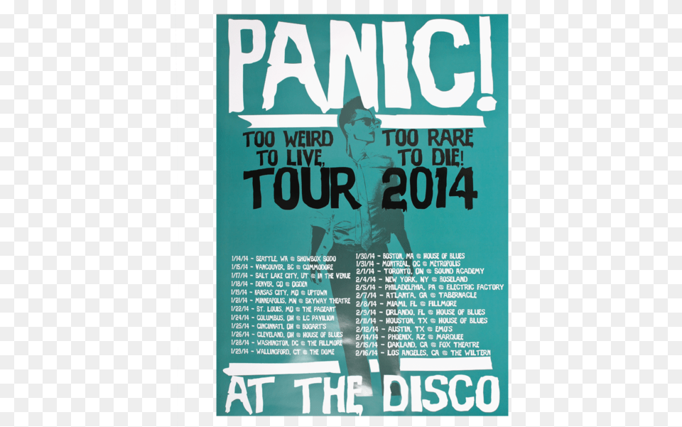 Panic At The Disco 2014 Tour Poster Patd Tour Posters, Advertisement, Publication, Adult, Male Png Image