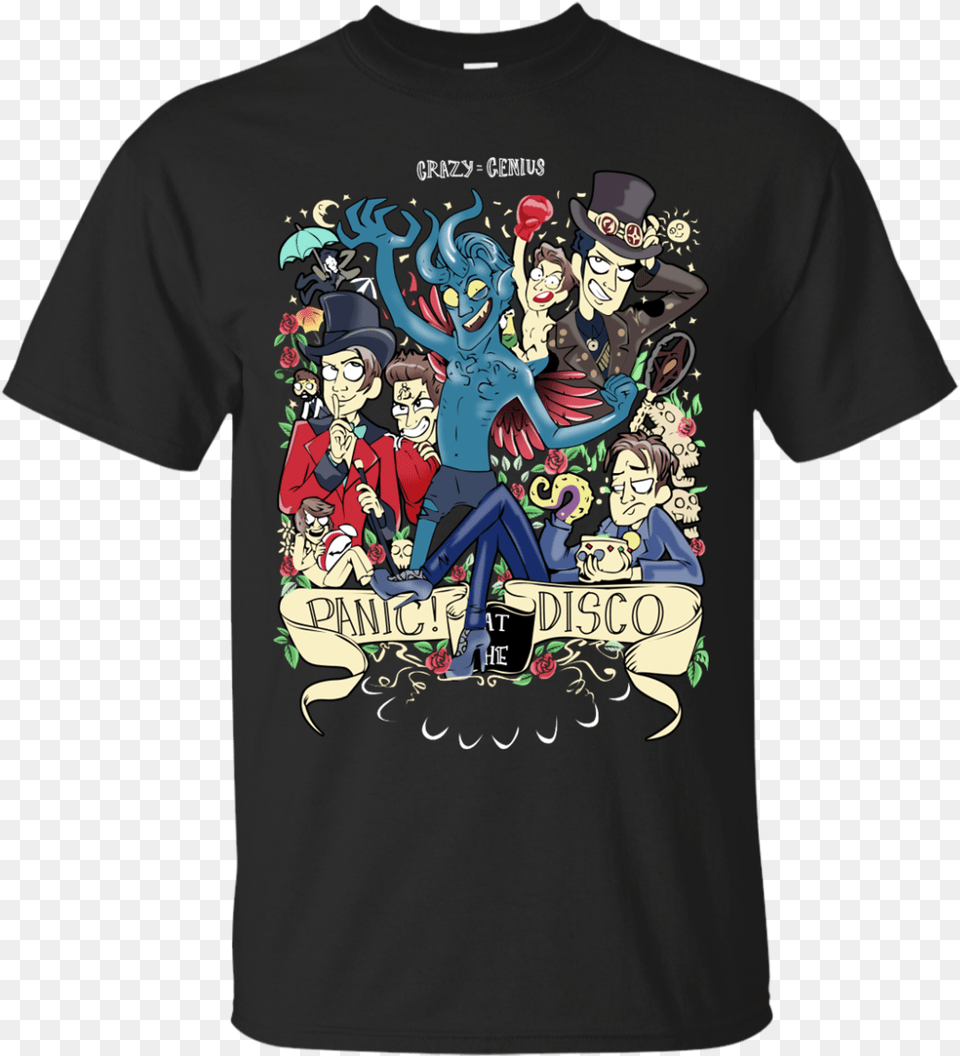 Panic Disco T Shirt, Clothing, T-shirt, Book, Publication Free Png