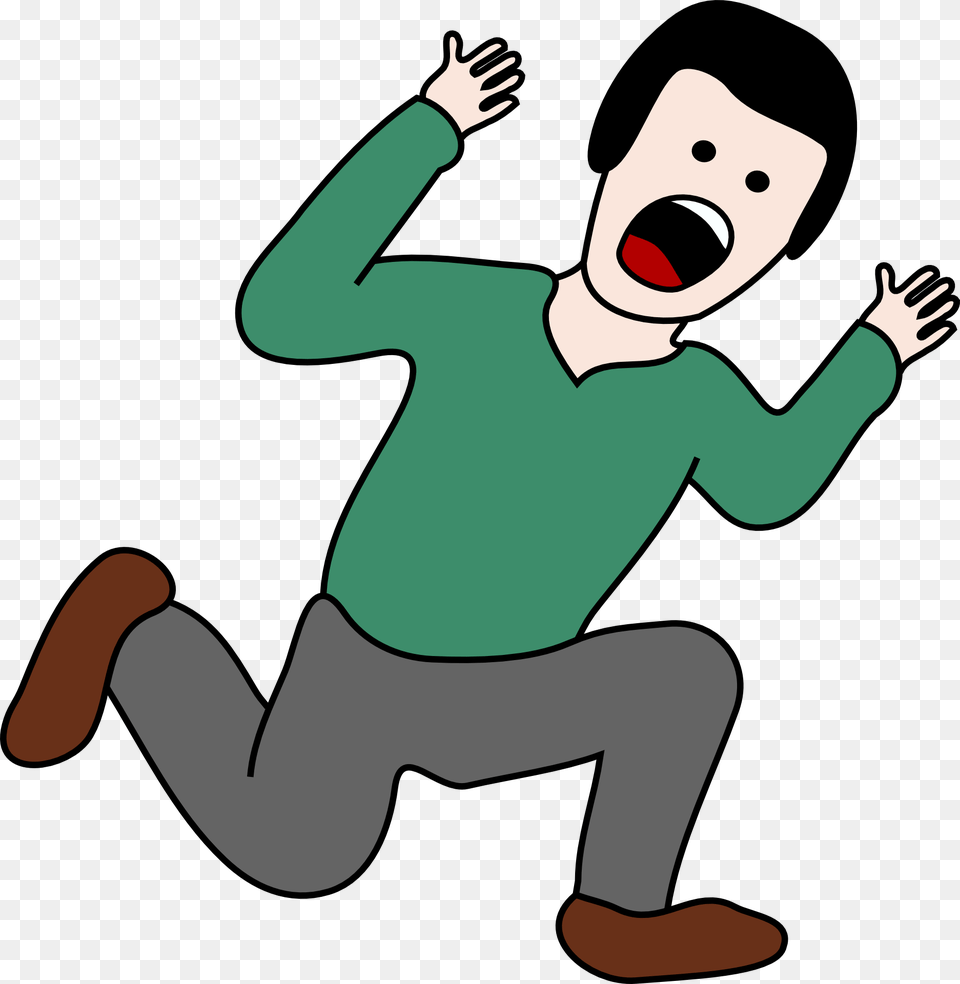 Panic Man Screaming Running Person Image, Baby, Face, Head Png