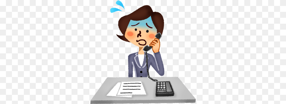 Panicked Businesswoman Talking Telephone Panic Girl Talking To Phone Vector Art, Adult, Female, Person, Woman Png