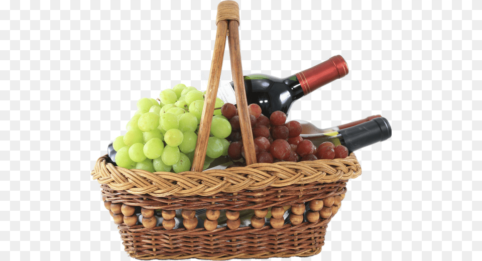Panier Raisin, Basket, Food, Fruit, Grapes Free Png Download