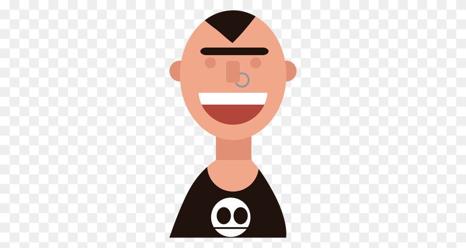 Pank Man Nose Ring Smile, Person, Face, Head Free Png