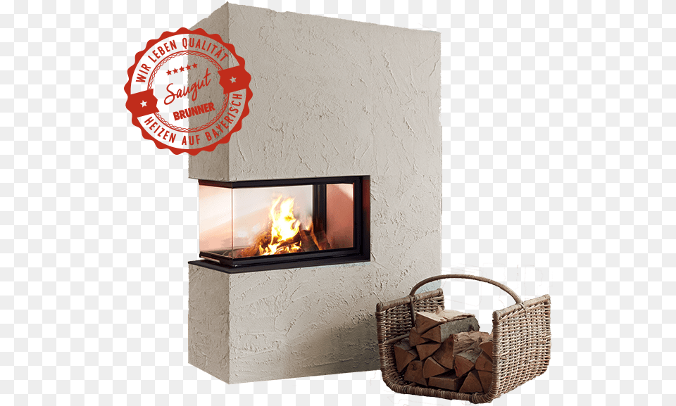 Panorama Fireplace Fireplaces With A View Of The Panorama Kamin Brunner, Hearth, Indoors, Basket, Chair Png Image