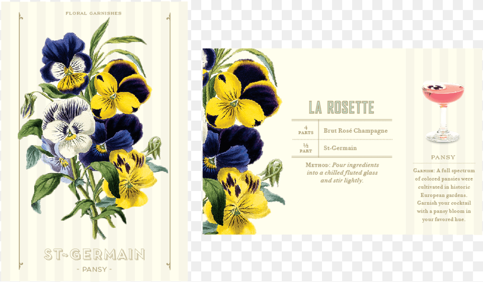 Pansy Botanical Print Peinture Bouquet De Pense, Flower, Plant, Advertisement Free Png Download