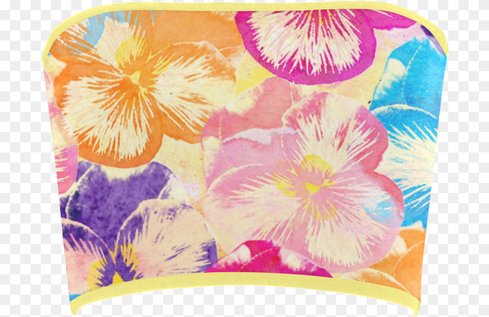 Pansy Flowers Bandeau Top Hibiscus, Cushion, Home Decor, Flower, Petal Free Transparent Png