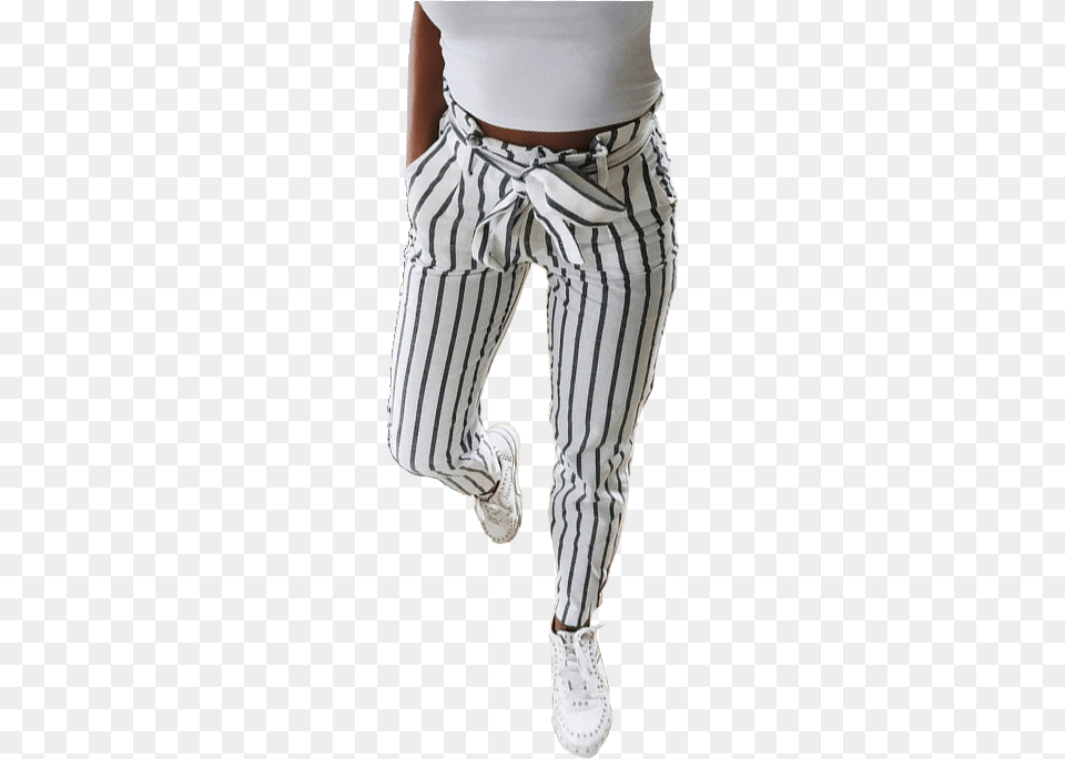Pantalones Ruth Blanco Trouser Stripe Women, Clothing, Pants, Shorts, Adult Png