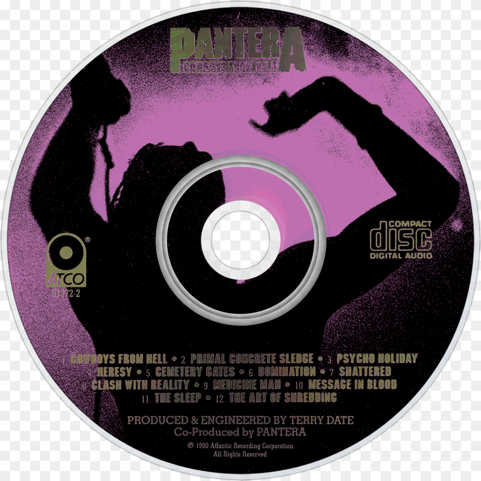 Pantera Cowboys From Hell Cd, Disk, Dvd Png