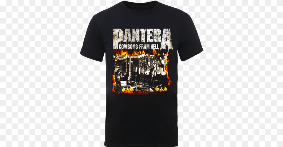 Pantera Cowboys From Hell M L Xl 2xl Black T Shirt Ebay Pantera Cowboys From Hell T Shirt, Clothing, T-shirt, Person Png