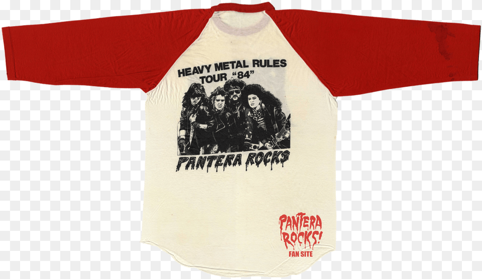 Pantera Heavy Metal Rules T Shirt, Clothing, T-shirt, Person, Face Free Png