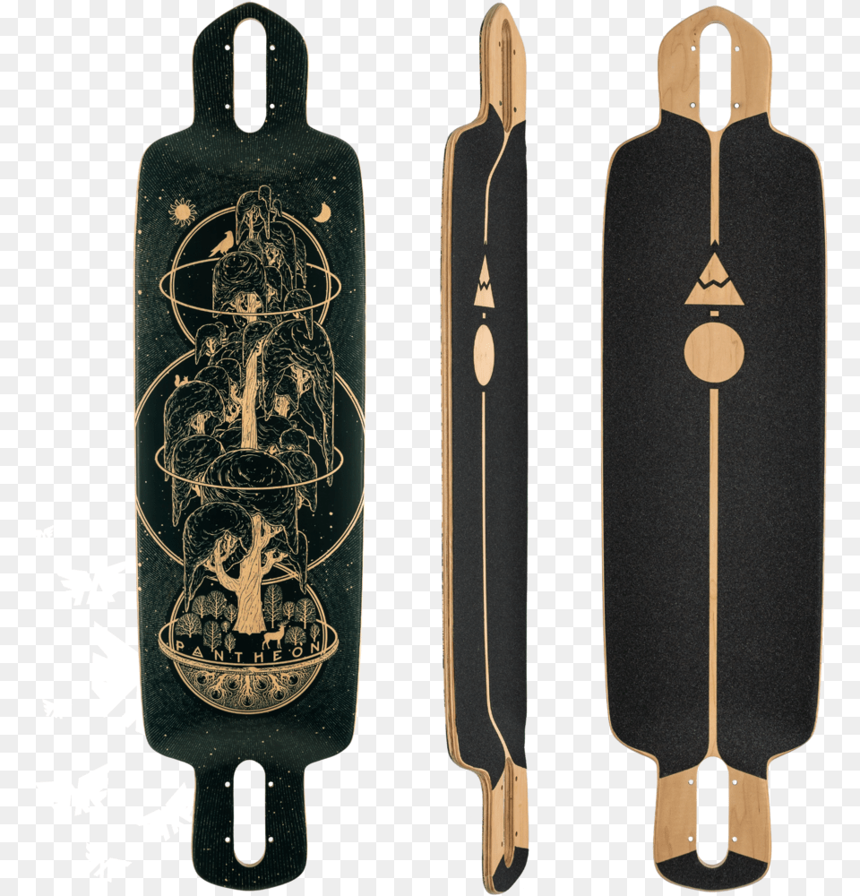 Pantheon 2018 8 Ply Ember Longboard Skateboard Deck, Blade, Dagger, Knife, Weapon Png Image