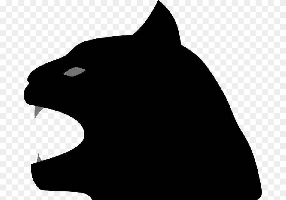 Panther Black Cat Head Evil Silhouette Clip Art, Animal, Mammal, Pet, Fish Png