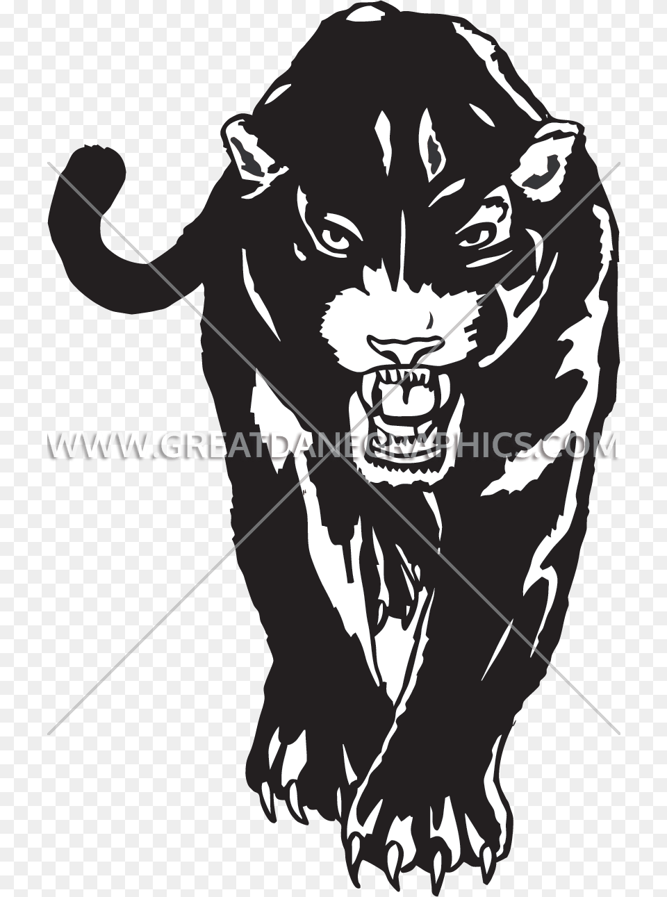 Panther Clipart Line Art Head Black Panther Silhouette, Baby, Person, Animal, Mammal Png Image