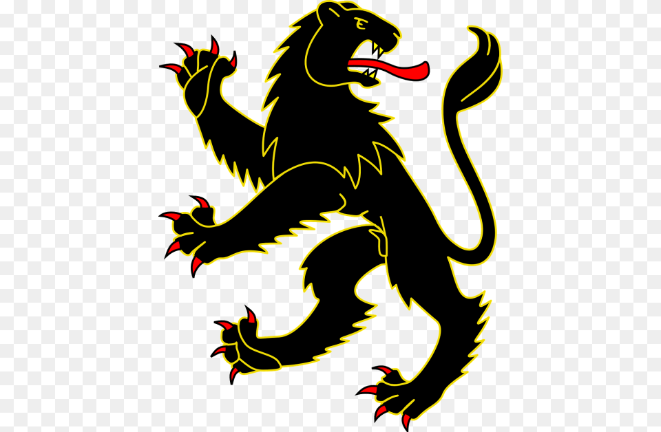 Panther Coat Of Arms Clipart Download Black Lion Coat Of Arms, Dragon, Person Free Png