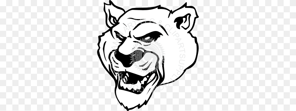 Panther Head Face Left, Stencil, Art, Person, Body Part Free Png Download