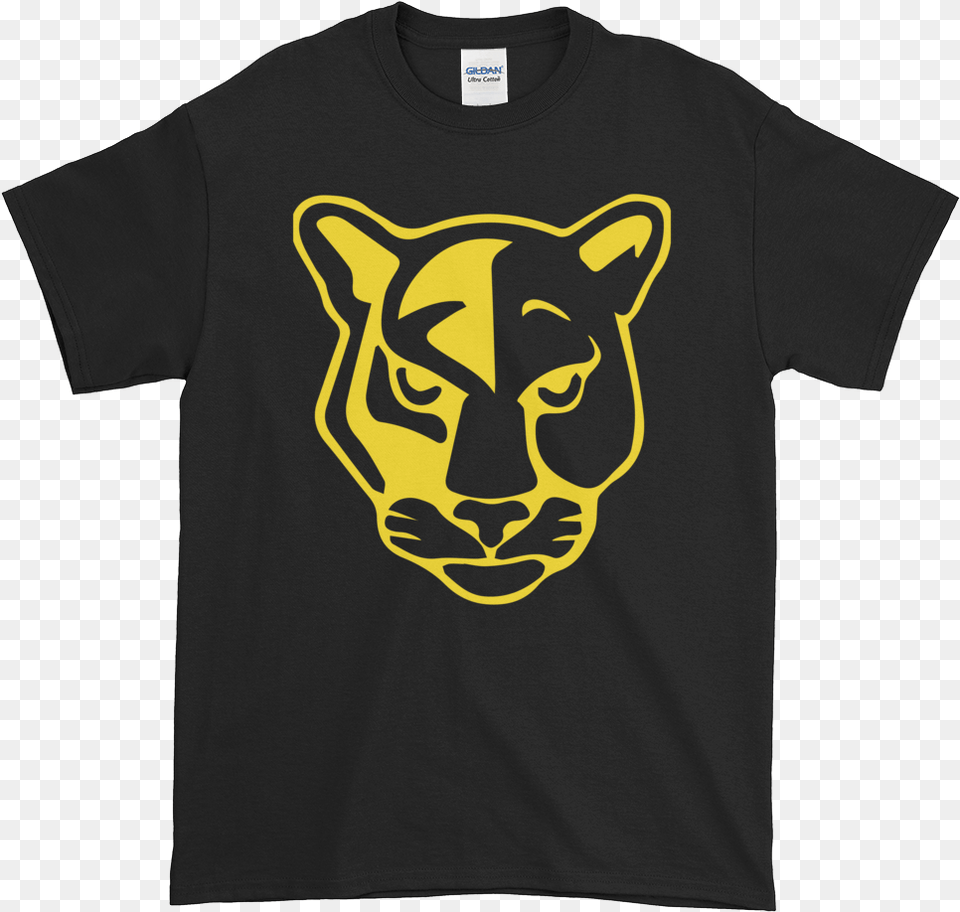 Panther Logo Straight Printfile Back Mockup Flat Front Ghoulardi T Shirt, Clothing, T-shirt, Animal, Mammal Png Image