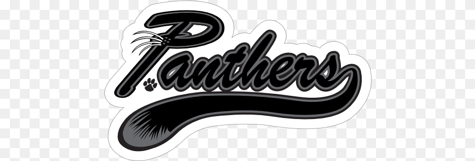 Panther Logo Type Mascot Sticker Panther Logo, Text Free Transparent Png