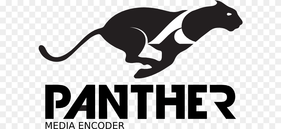 Panther Media Shared Vodal Service Panther Media Logo, Stencil, Animal, Kangaroo, Mammal Png Image