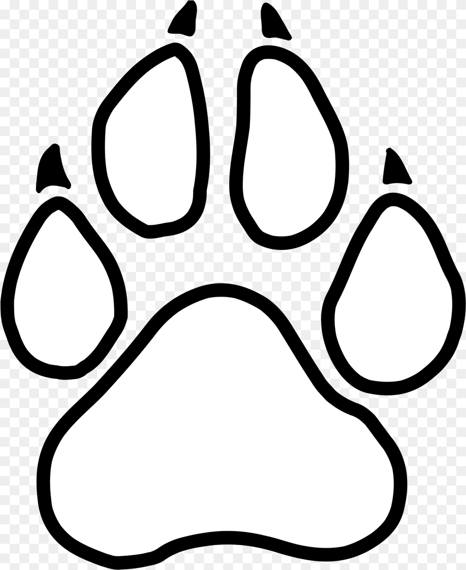 Panther Paw Print Logo White Panther Paw Print, Electronics, Hardware, Animal, Fish Free Transparent Png