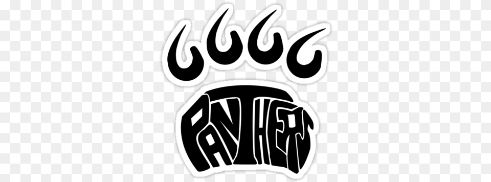 Panther Paw Shaped Logou0027 Sticker By Yoohoooo Spirit Shirts Panther Paw, Text, Dynamite, Weapon, Logo Png
