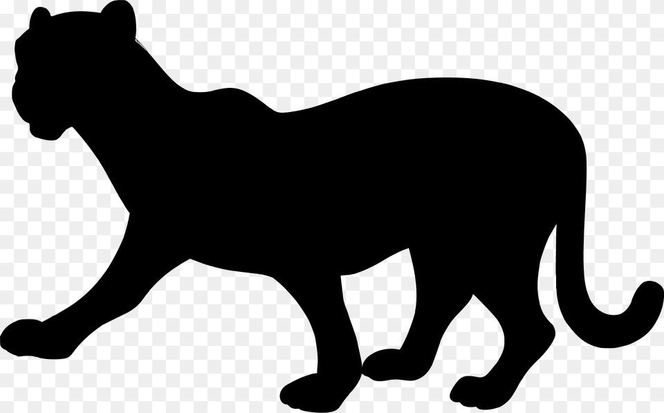 Panther Silhouette, Animal, Bear, Mammal, Wildlife Png Image