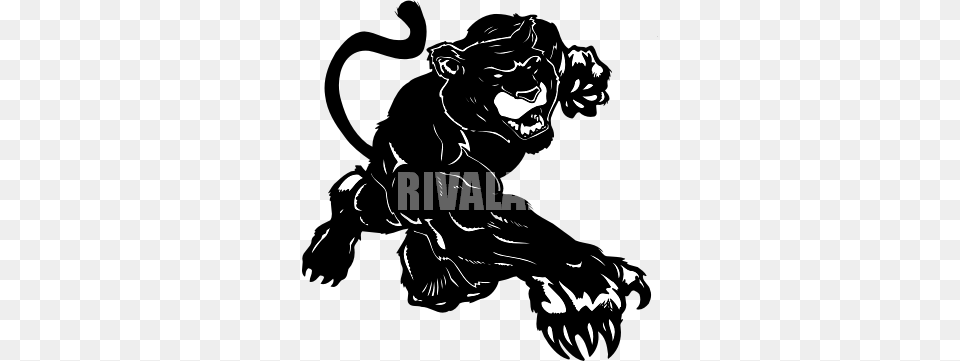 Panther Silhouette Clip Art At Clker Panthers Clip Art Mascots, Animal, Mammal, Wildlife, Stencil Free Png Download