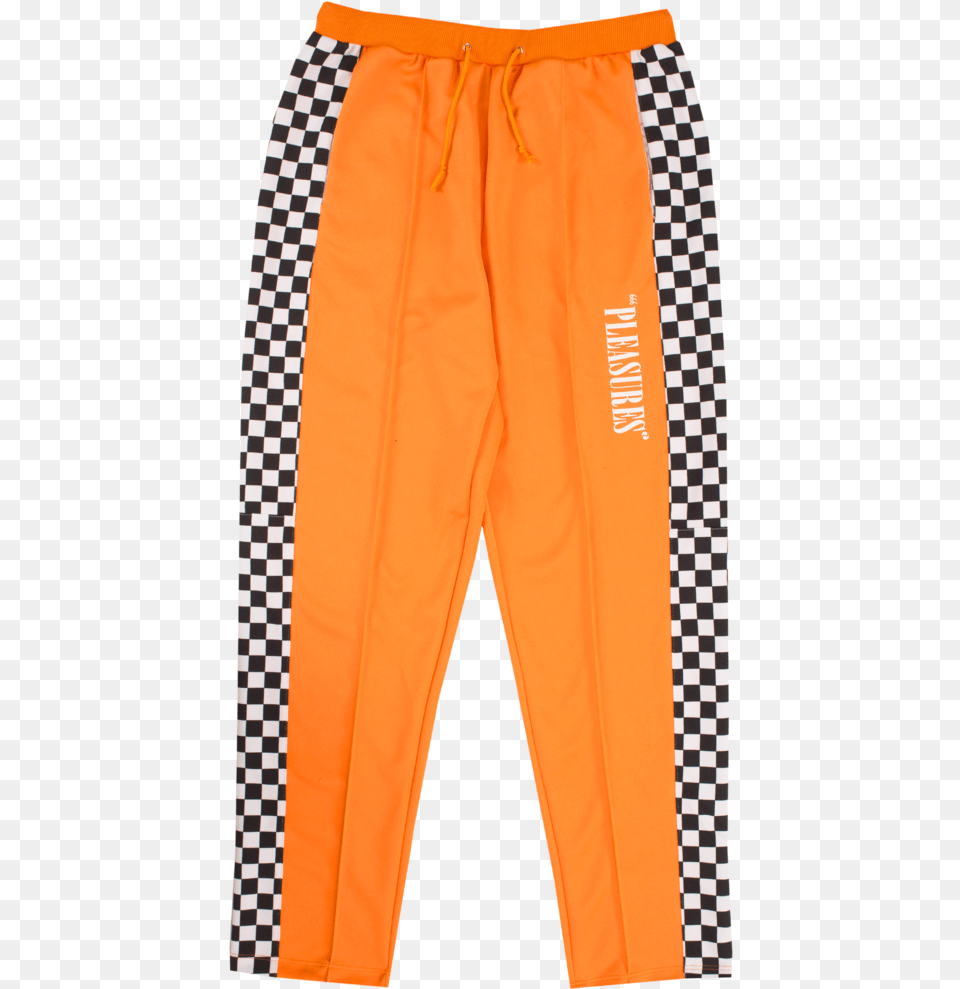 Pants Transparent Aesthetic Orange Checkered Pants, Clothing, Shorts, Coat, Swimming Trunks Png Image