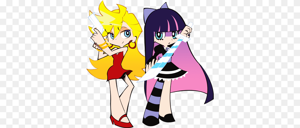 Panty And Stocking 2 Image Panty Stocking With Garterbelt Netflix, Book, Comics, Publication, Person Free Png