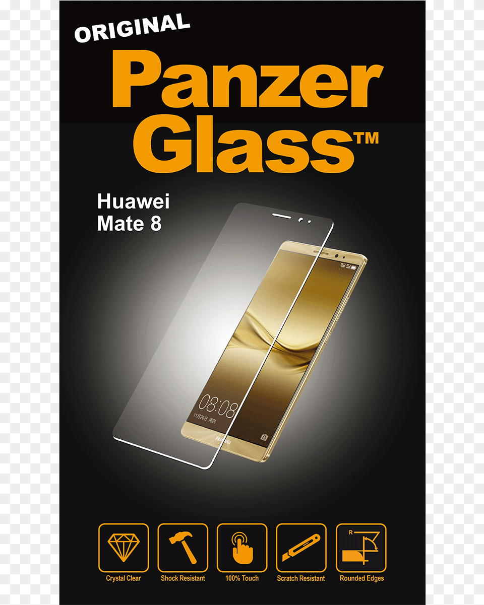 Panzerglass Huawei Mate Poster, Electronics, Mobile Phone, Phone, Gold Png Image
