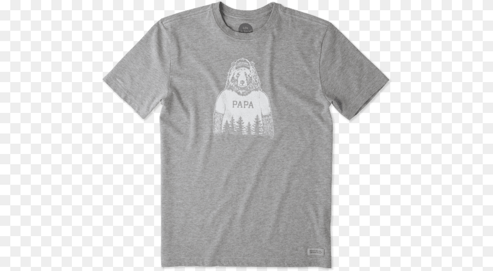 Papa Bear Crusher Life Is Good Papa Bear Shirt, Clothing, T-shirt, Adult, Bride Free Transparent Png