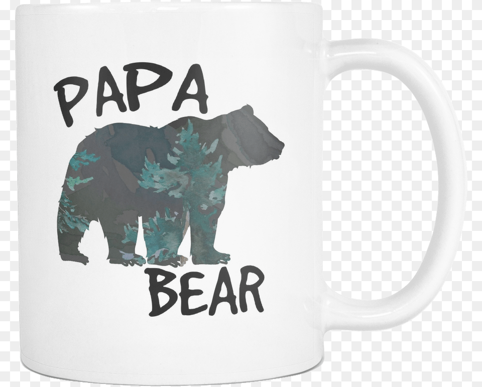 Papa Bear Forest Silhouette Coffee Mugs Animal Farm Adventure Park, Cup, Elephant, Mammal, Wildlife Png Image