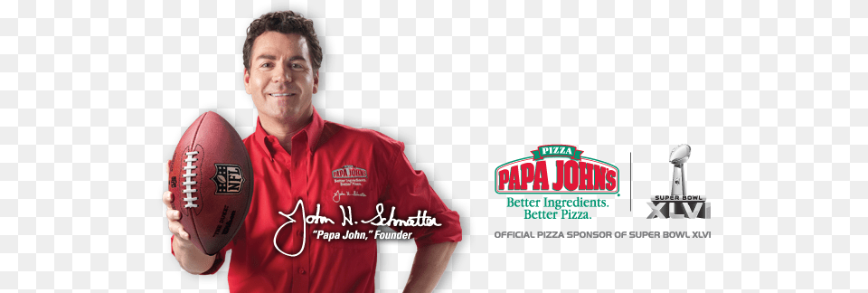 Papa John39s Is Thanking Fans By Giving Away A Free Papa Johns, T-shirt, Clothing, Sport, American Football Png Image