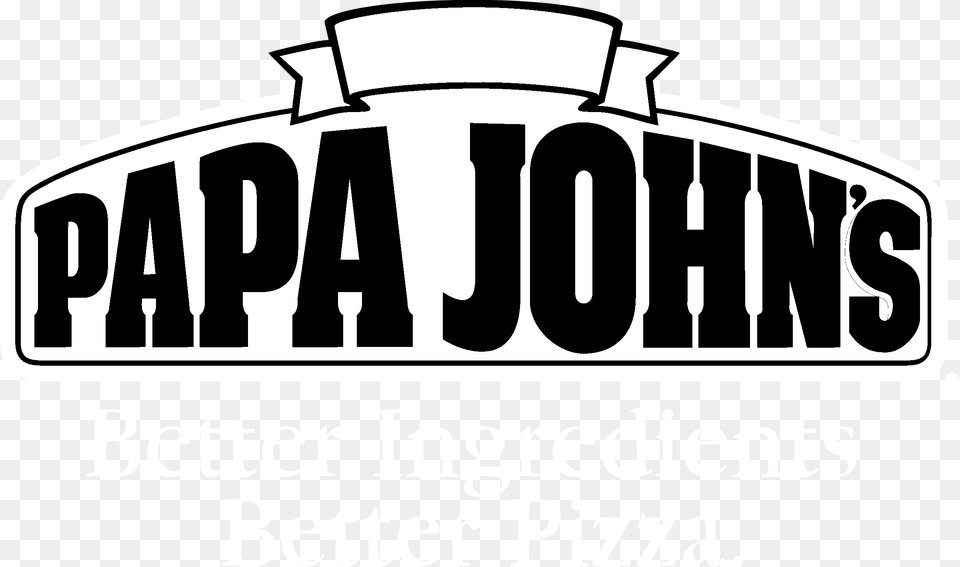Papa Johnquots Pizza Logo Black And White, Text Free Png Download
