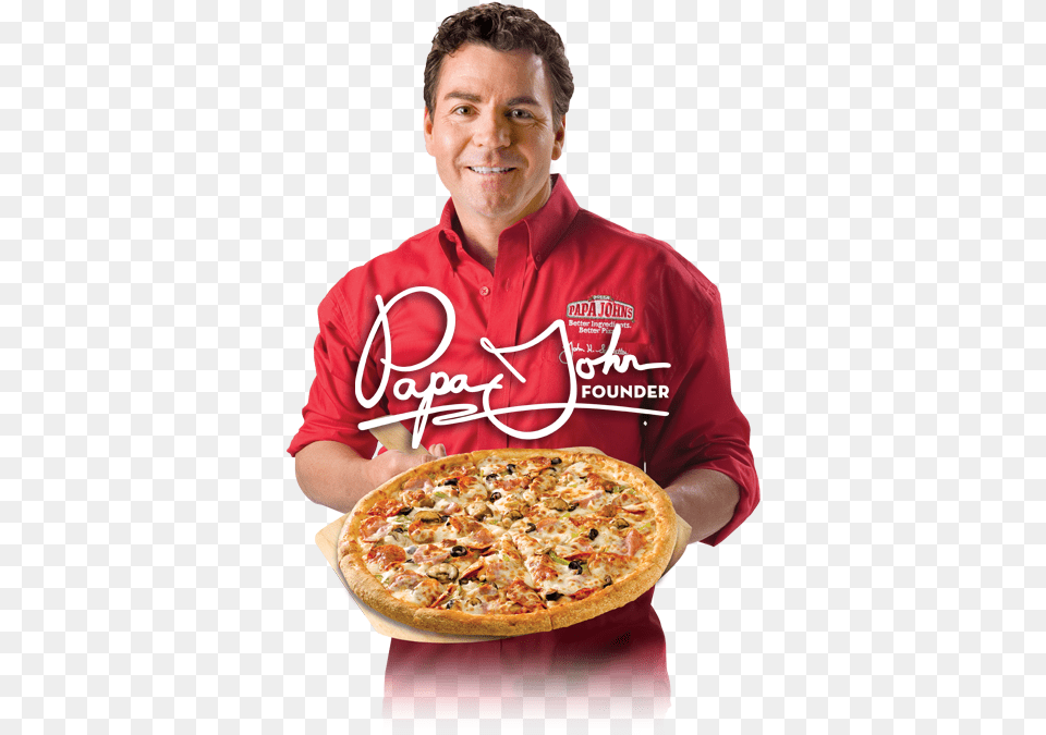 Papa Johns, Food, Pizza, Adult, Male Free Png