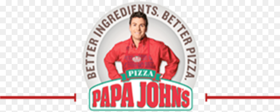 Papa Johns, Clothing, Shirt, Person, Logo Free Png