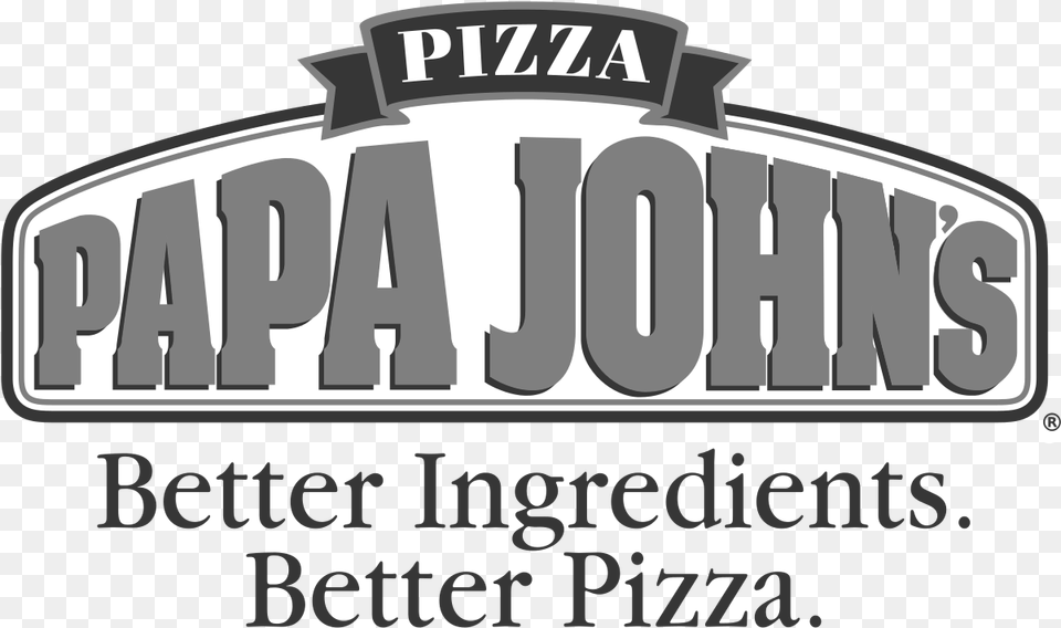 Papa Johns Logo Black And White, Text, Architecture, Building, Factory Free Png Download