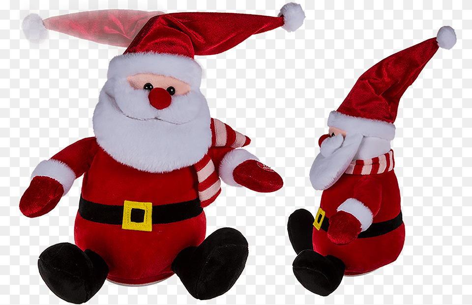 Papa Noel De Peluche Con Gorro Bailando Plsch Weihnachtsmann, Plush, Toy, Baby, Person Png Image