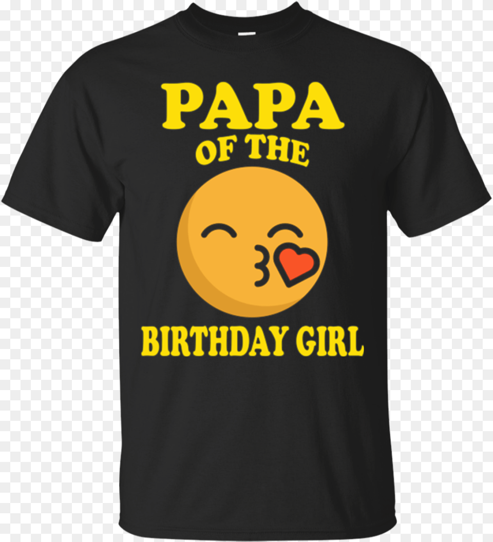 Papa Of The Birthday Girl Emoji T Shirt Gift Active Shirt, Clothing, T-shirt Free Png