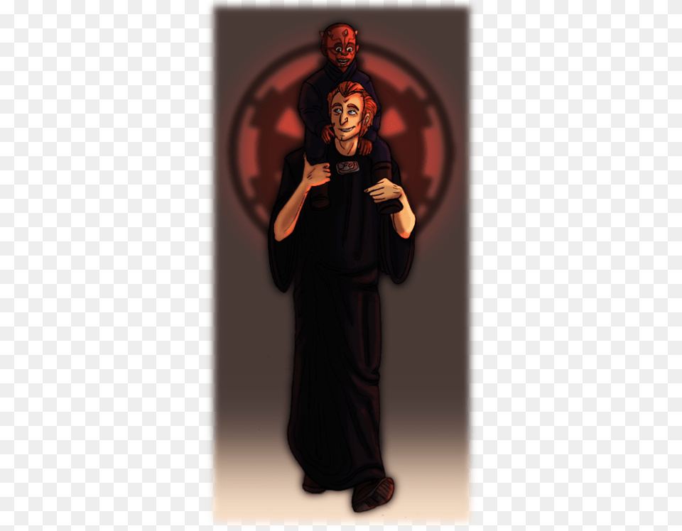 Papa Palpatine Going For Walkies With His Smallish Art, Adult, Fashion, Female, Person Png