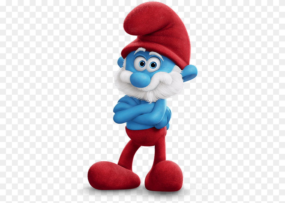 Papa Smurf Arms Crossed, Plush, Toy, Teddy Bear Free Png