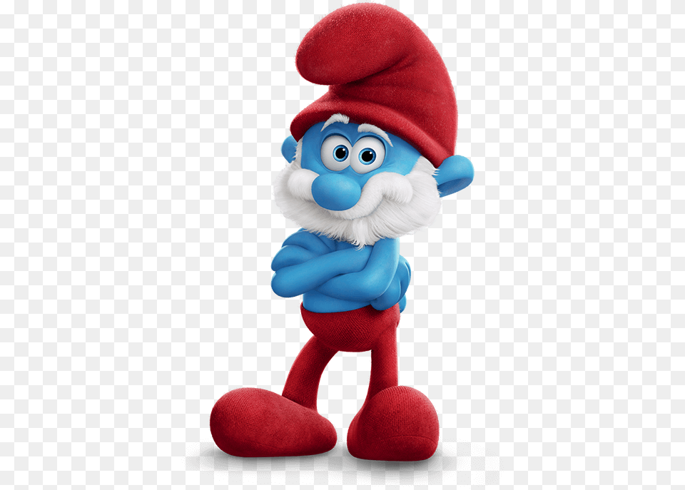 Papa Smurf Arms Crossed, Plush, Toy, Teddy Bear Free Png