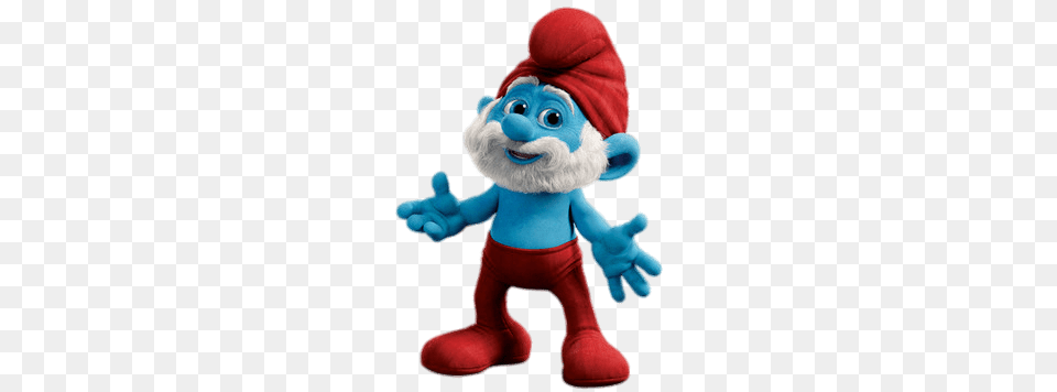 Papa Smurf Arms Wide, Plush, Toy, Mascot, Teddy Bear Free Transparent Png