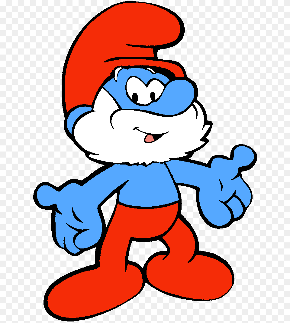 Papa Smurf Paintings Smurfs Cartoon And Character, Baby, Person, Face, Head Free Png Download
