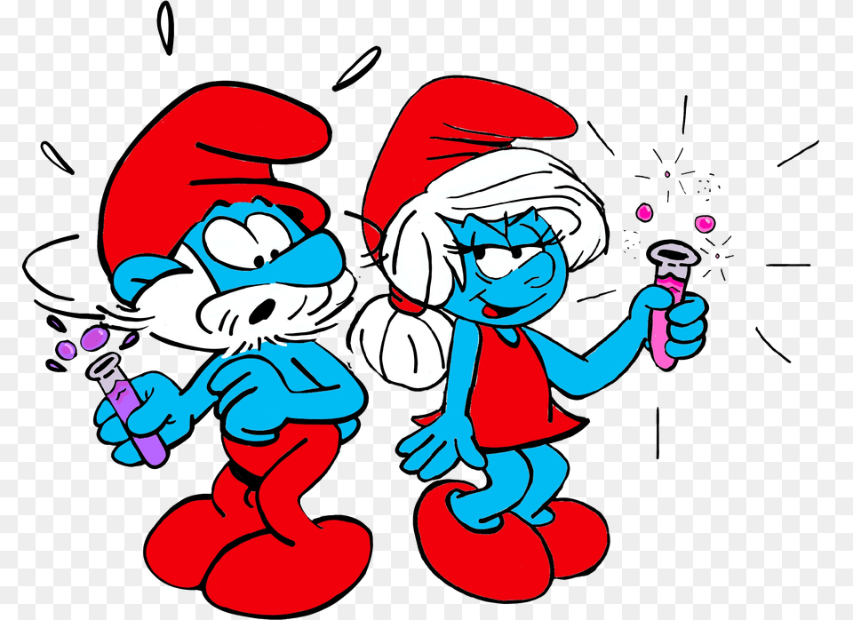 Papa Smurf Transparent Smurfette And Papa Smurf, Book, Comics, Publication, Baby Png