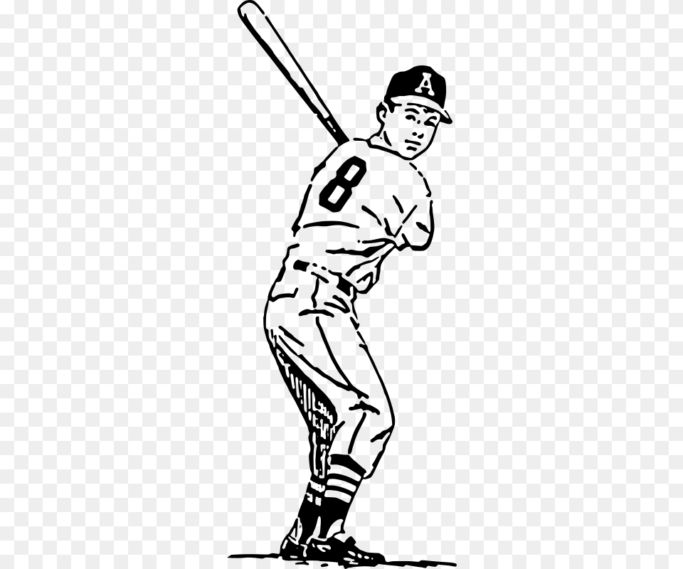 Papapishu Baseball Player, Gray Png