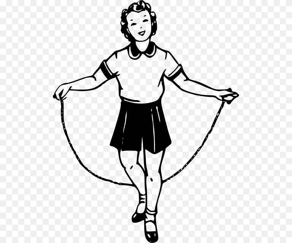 Papapishu Girl Jumping, Gray Png